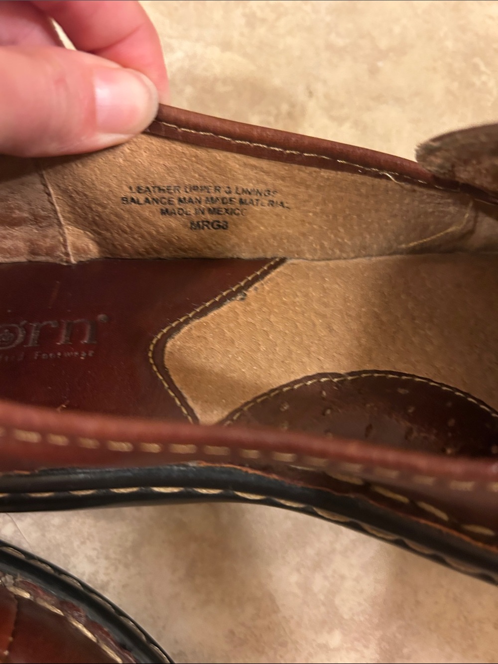 Born Brown Leather 7.5 Tassel Slip-On Loafers for - Picture 2 of 7